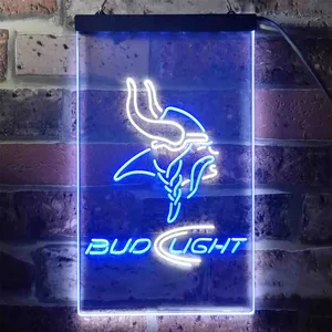 Minnesota Vikings Bud Light Neon-Like LED Sign