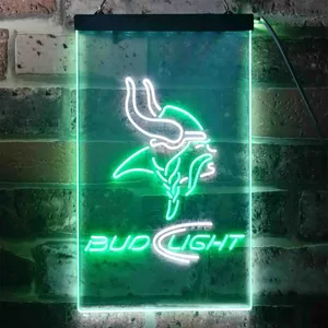 Minnesota Vikings Bud Light Neon-Like LED Sign