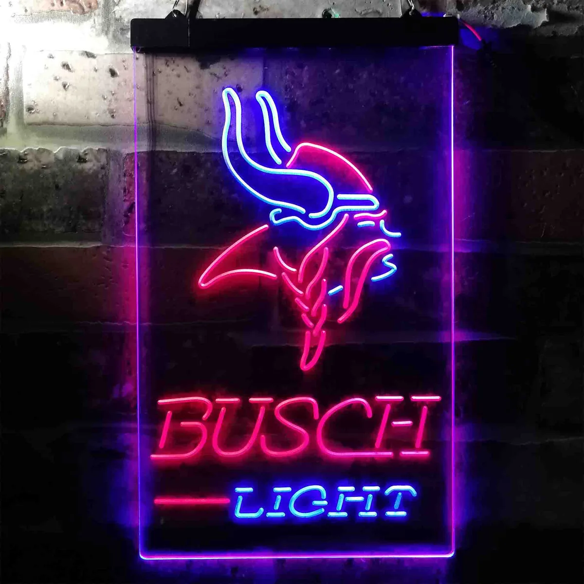 Minnesota Vikings Busch Light Neon-Like LED Sign