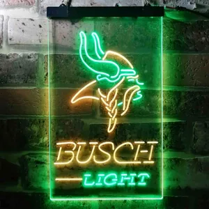 Minnesota Vikings Busch Light Neon-Like LED Sign