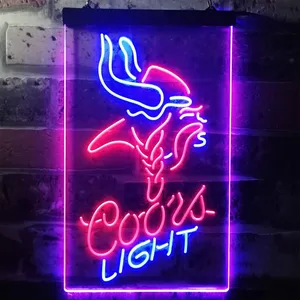Minnesota Vikings Coors Light Neon-Like LED Sign