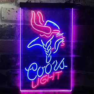 Minnesota Vikings Coors Light Neon-Like LED Sign