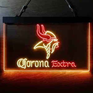 Minnesota Vikings Corona Extra Neon-Like LED Sign