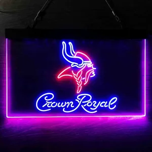 Minnesota Vikings Crown Royal Neon-Like LED Sign