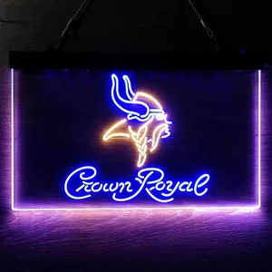 Minnesota Vikings Crown Royal Neon-Like LED Sign