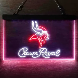 Minnesota Vikings Crown Royal Neon-Like LED Sign