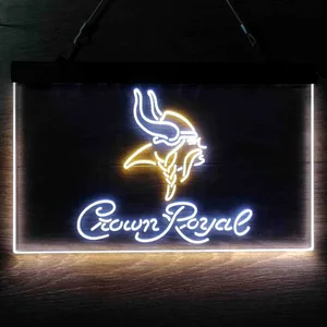 Minnesota Vikings Crown Royal Neon-Like LED Sign