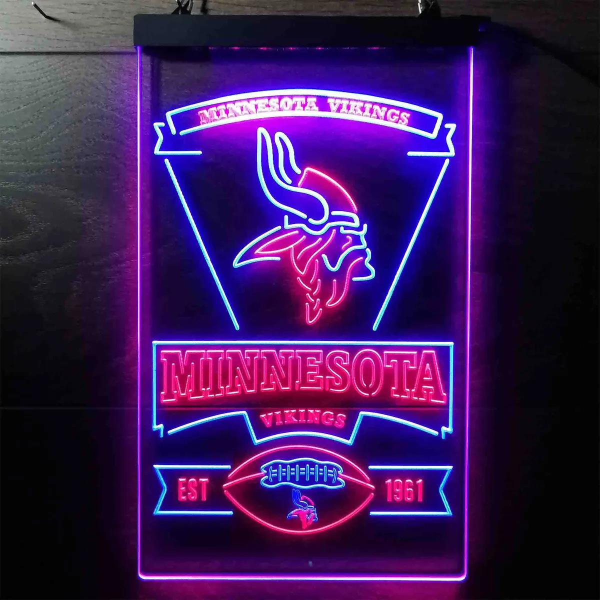 Minnesota Vikings EST 1961 Neon-Like LED Sign