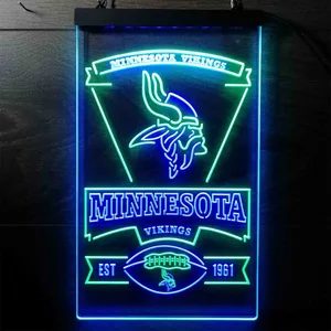 Minnesota Vikings EST 1961 Neon-Like LED Sign