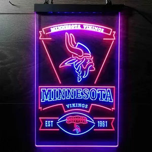 Minnesota Vikings EST 1961 Neon-Like LED Sign