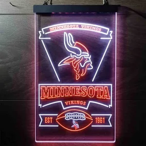 Minnesota Vikings EST 1961 Neon-Like LED Sign