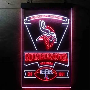 Minnesota Vikings EST 1961 Neon-Like LED Sign
