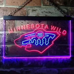 Minnesota Wild Logo 1 Neon-Like LED Sign - Legacy Edition