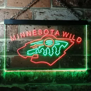 Minnesota Wild Logo 1 Neon-Like LED Sign - Legacy Edition