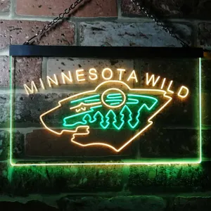 Minnesota Wild Logo 1 Neon-Like LED Sign - Legacy Edition