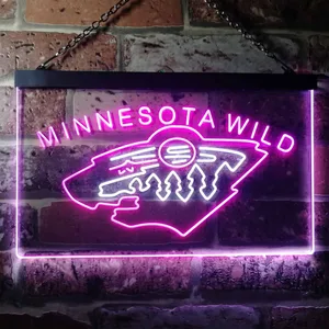 Minnesota Wild Logo 1 Neon-Like LED Sign - Legacy Edition