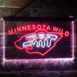 Minnesota Wild Logo 1 Neon-Like LED Sign - Legacy Edition