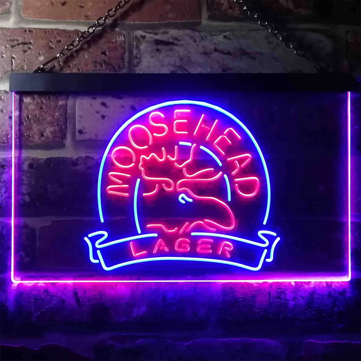 Moosehead Lager Moose Head 2 Neon-Like LED Sign