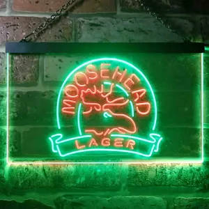 Moosehead Lager Moose Head 2 Neon-Like LED Sign