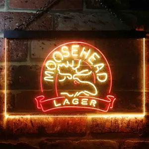Moosehead Lager Moose Head 2 Neon-Like LED Sign