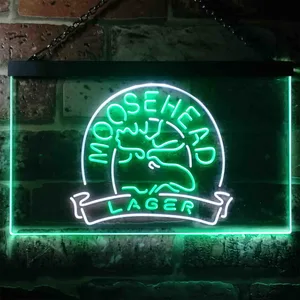 Moosehead Lager Moose Head 2 Neon-Like LED Sign