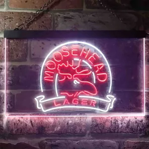 Moosehead Lager Moose Head 2 Neon-Like LED Sign