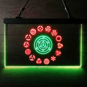 Naruto Akatsuki Sasuke Kakashi Sharingan Neon-Like LED Sign