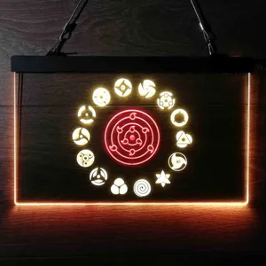 Naruto Akatsuki Sasuke Kakashi Sharingan Neon-Like LED Sign