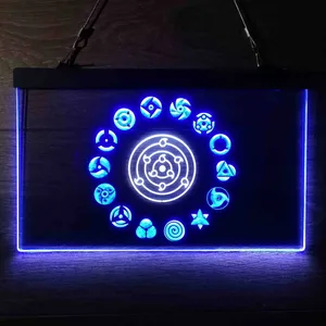 Naruto Akatsuki Sasuke Kakashi Sharingan Neon-Like LED Sign
