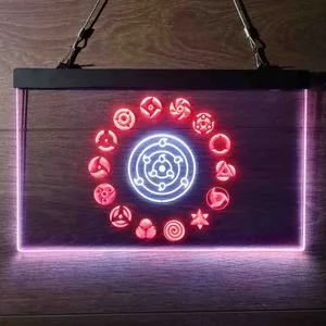 Naruto Akatsuki Sasuke Kakashi Sharingan Neon-Like LED Sign