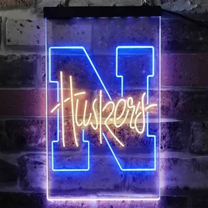 Nebraska Cornhuskers Logo Neon-Like LED Sign
