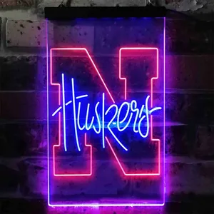 Nebraska Cornhuskers Logo Neon-Like LED Sign