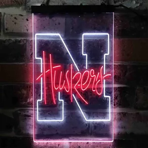 Nebraska Cornhuskers Logo Neon-Like LED Sign