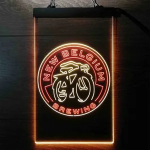 New Belgium Brewing Fat Tire Logo Neon-Like LED Sign