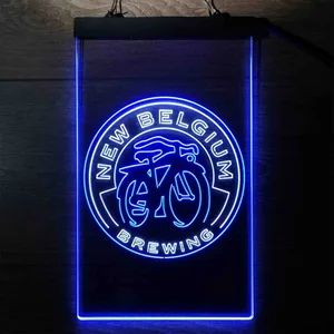 New Belgium Brewing Fat Tire Logo Neon-Like LED Sign