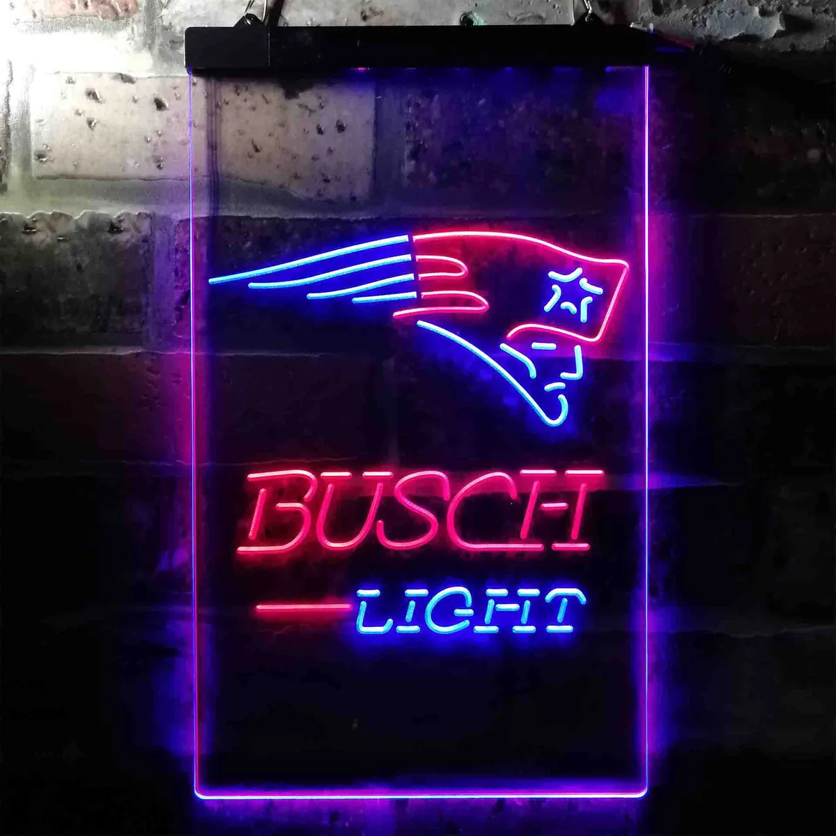 New England Patriots Busch Light Neon-Like LED Sign