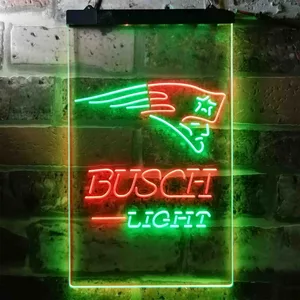 New England Patriots Busch Light Neon-Like LED Sign