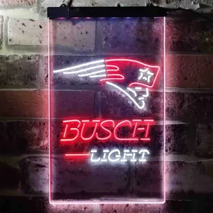 New England Patriots Busch Light Neon-Like LED Sign
