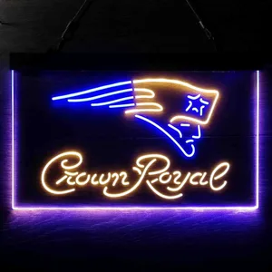 New England Patriots Crown Royal Neon-Like LED Sign