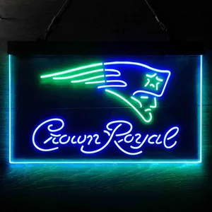 New England Patriots Crown Royal Neon-Like LED Sign