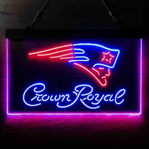 New England Patriots Crown Royal Neon-Like LED Sign