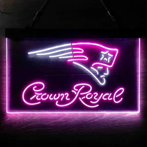 New England Patriots Crown Royal Neon-Like LED Sign