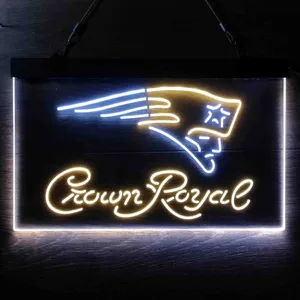 New England Patriots Crown Royal Neon-Like LED Sign