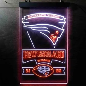 New England Patriots EST 1960 Neon-Like LED Sign