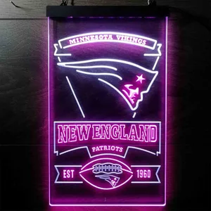 New England Patriots EST 1960 Neon-Like LED Sign