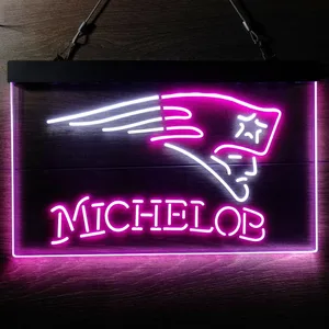 New England Patriots Michelob Neon-Like LED Sign