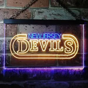 New Jersey Devils Banner Neon-Like LED Sign