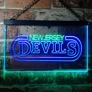 New Jersey Devils Banner Neon-Like LED Sign