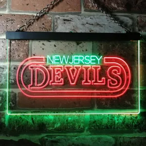 New Jersey Devils Banner Neon-Like LED Sign