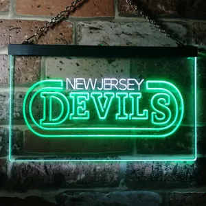 New Jersey Devils Banner Neon-Like LED Sign